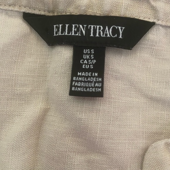 Ellen Tracy Linen Blouse Tunic - Picture 5 of 5
